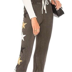 Stylish Gray Star-Patterned Women's Pants